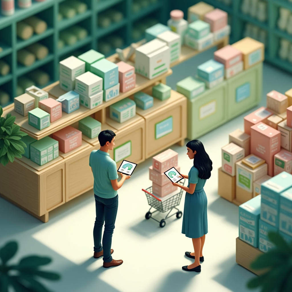 Sustainable shopping educational module visualization